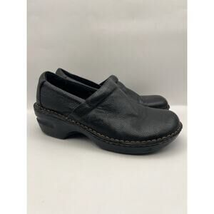 b.o.c. Born Concept Peggy Slip On Black Leather Shoes Women Size 9.5